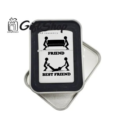 Friend best friend, bricheta metalica gravata laser cu mesaj